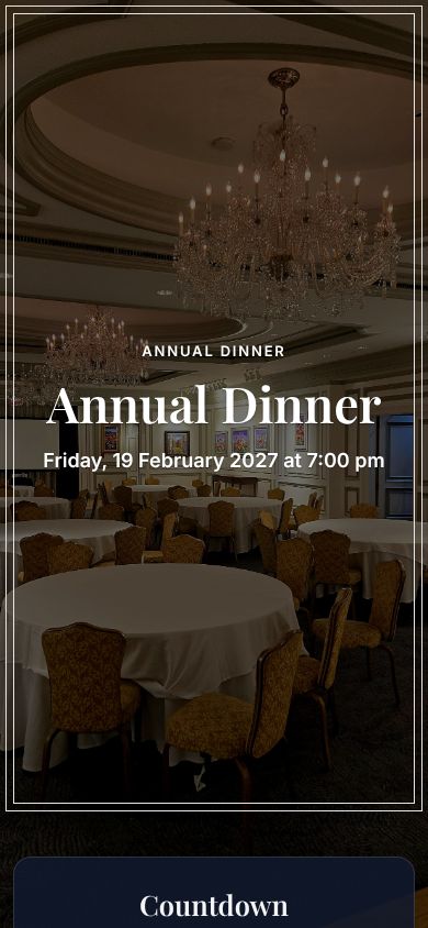 Example Annual Dinner invitation in the Corporate Night design