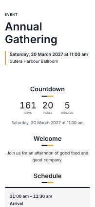 Example of the Modern Event design